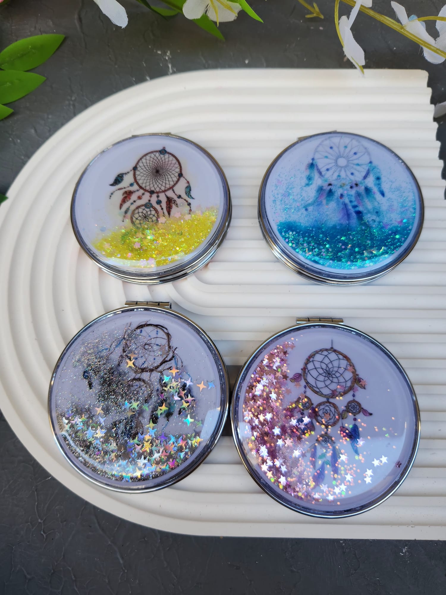 Tasarımlı Pırıltılı Ayna