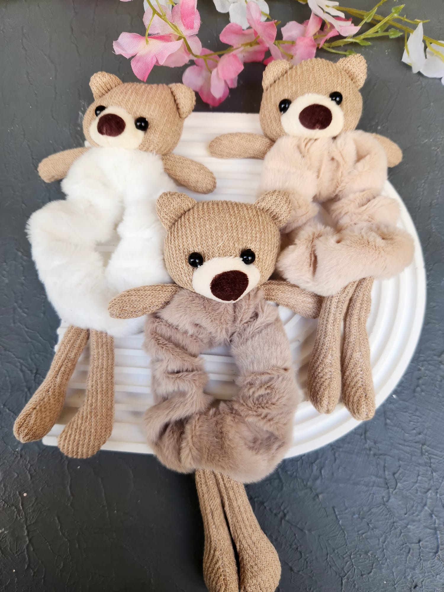 Ayıcık Örgü Peluş Lastik Toka