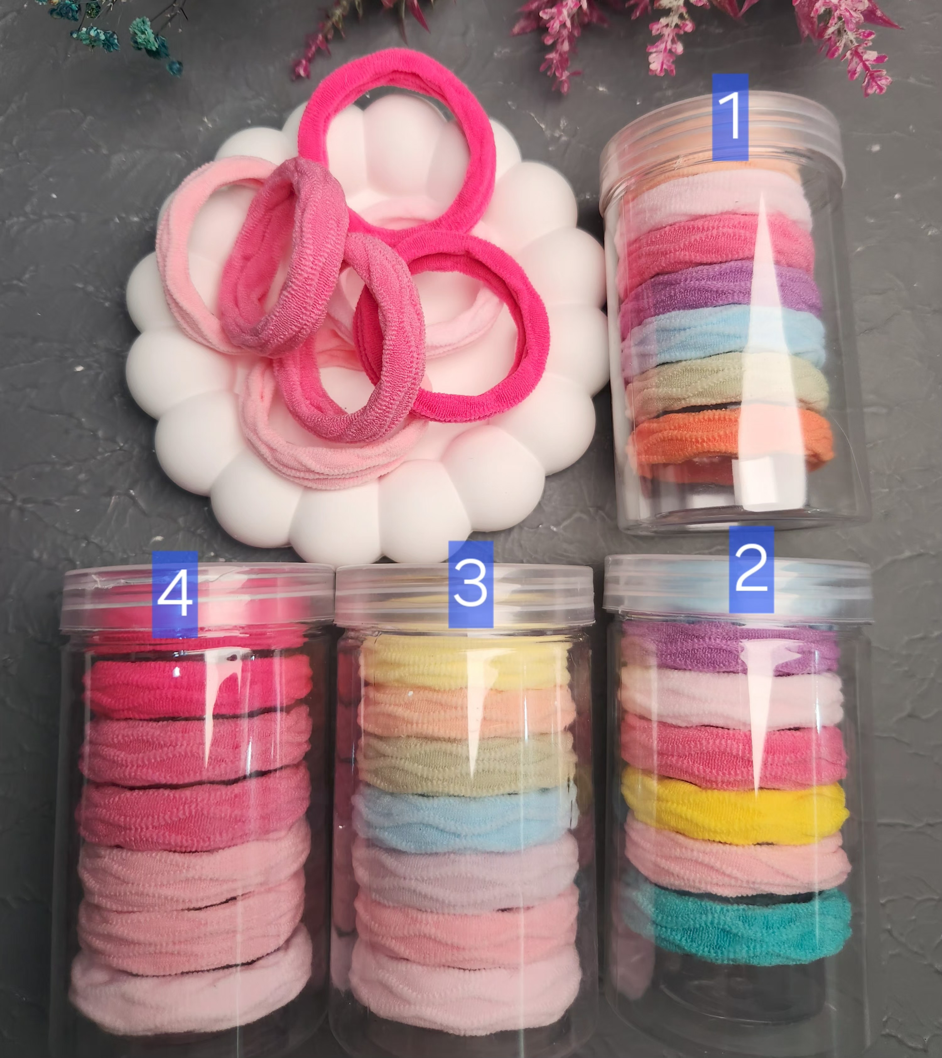 Desenli Havlu Lastik Toka 7 Li